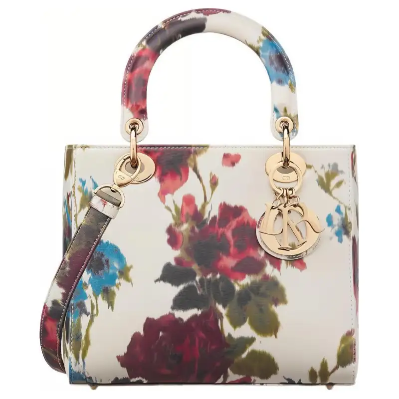 DIOR Lady Dior Cow Leather Handbag, Shoulder Bag, Crossbody Bag, Handbag Medium Women's Multicolor