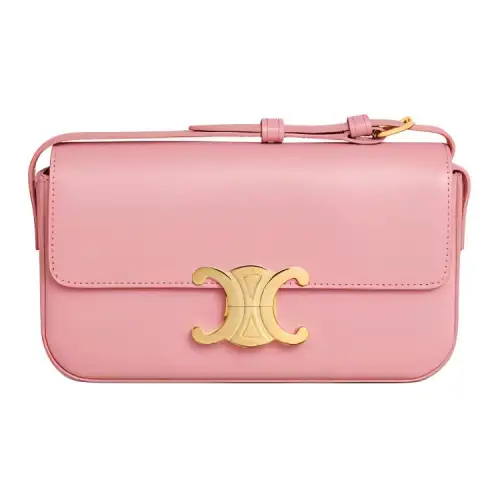 CELINE Claude Cow Leather Crossbody Bag, Shoulder Bag Women's Rose