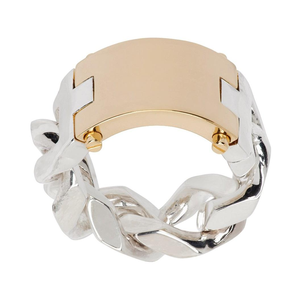 Bottega Veneta Brand Logo 925 Sterling Silver Rings Men's Silver