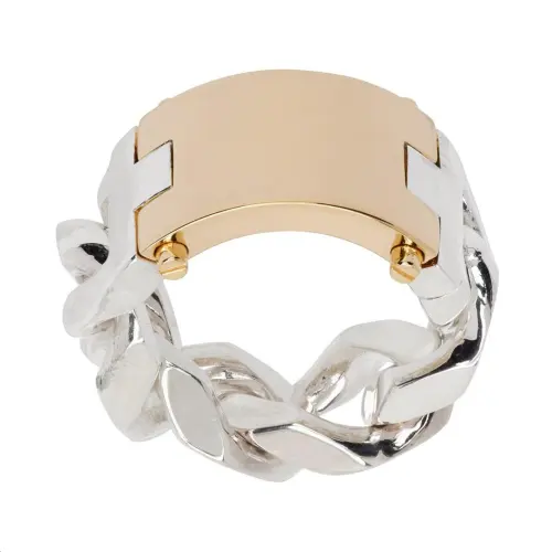 Bottega Veneta Brand Logo 925 Sterling Silver Rings Men's Silver