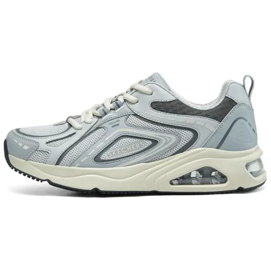 Skechers Street Breathable And Resilient Low-Top Running Shoes Men's Gray