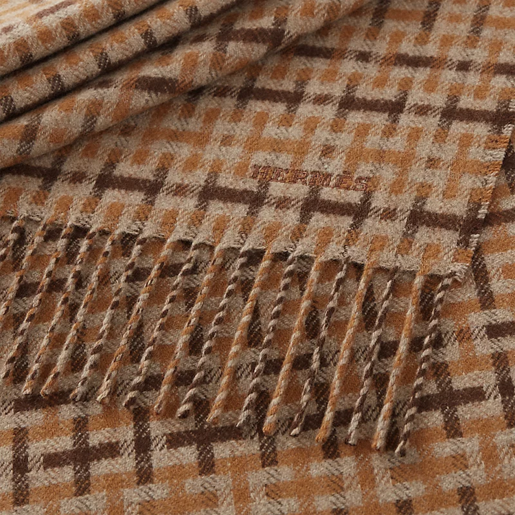 Шарф Hermes (коричневый) — фото 3