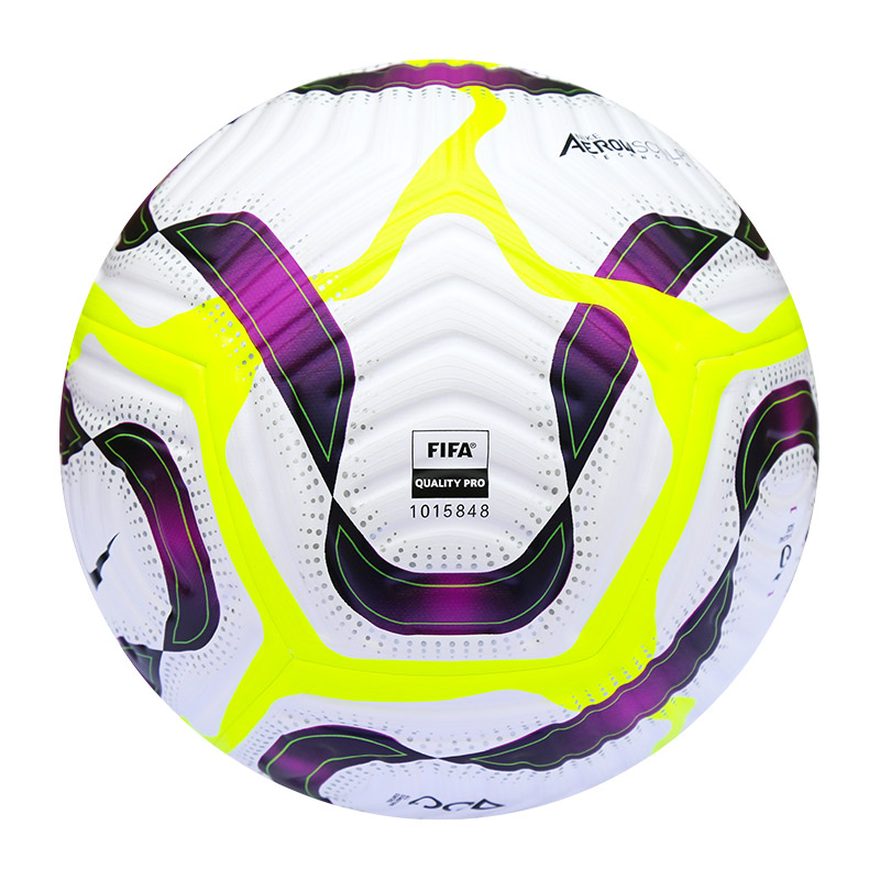 Nike Size 5 Soccer Ball Synthetic Leather Seamless Thermal bonding Unisex White Yellow