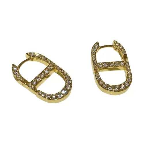 DIOR Metal Earrings Women's Gold