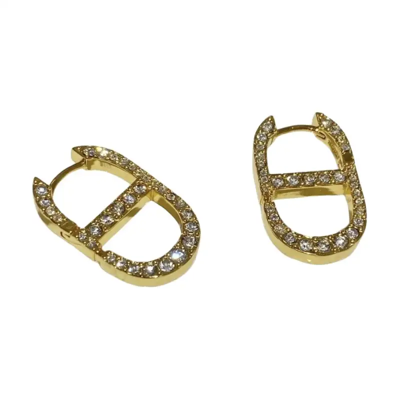 DIOR Metal Earrings Women's Gold