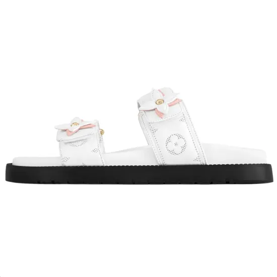 LOUIS VUITTON LV Sunset Slide Slippers Women's White