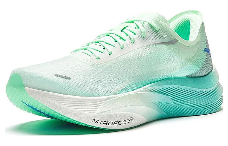 Anta C202 5 GT Cushioning Slip Resistant Low top Marathon Running Shoes Men’s Green Blue