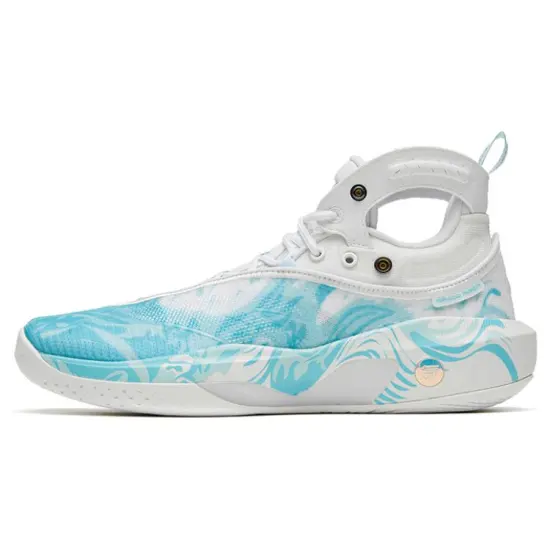 ANTA KT8 Basketball Shoes Men High-Top White Blue