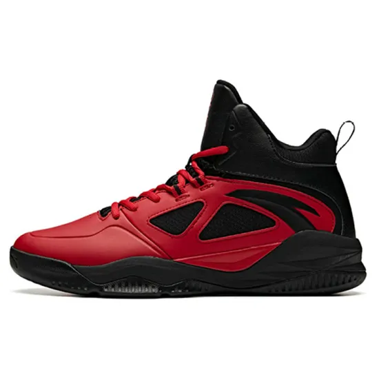 ANTA Bastard Vintage Basketball Shoes Men High-Top Red/Black
