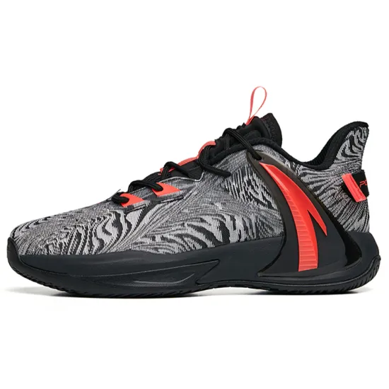 Anta Swoosh 2.0 Anti Slip Wear Resistant Low Top Performance Basketball Shoes Men's White Black