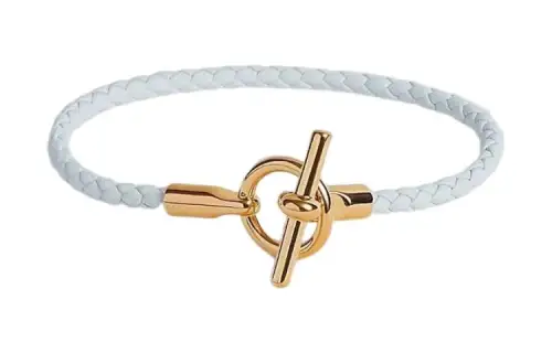 HERMES Calfskin Bangles Women's Dusty Blue