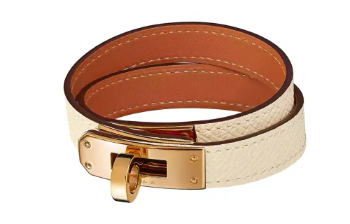 HERMES Kelly Bangles Women's Beige/Brown