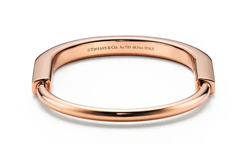 TIFFANY & CO. Lock Bangles Unisex Rose Gold
