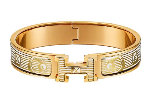 HERMES Clic H Bangles Women's Gold