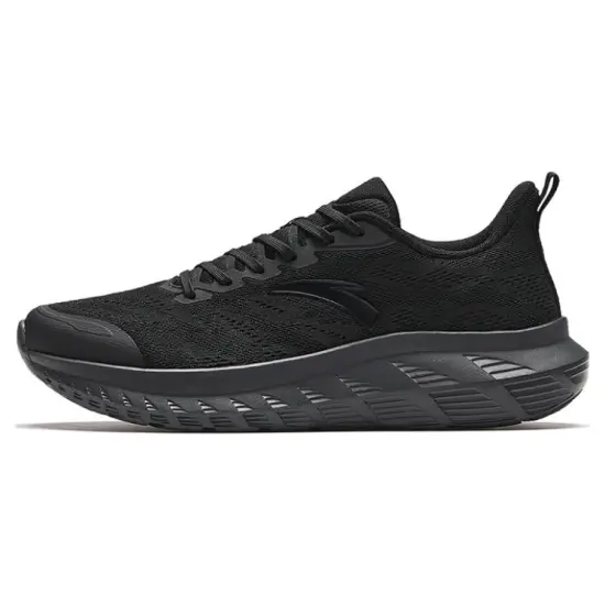Anta Light Cloud Anti Slip Wear Resistant Low Top Running Shoes Men's Black