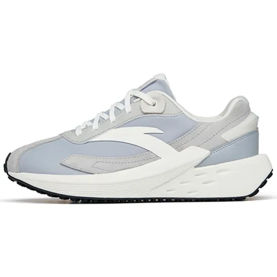 Anta Icing Cushioning Anti Slip Wear Resistant Breathability Low Top Sports Casual Shoes Women's Gray White Black