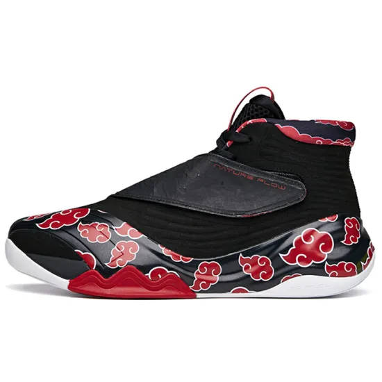 Anta KT6 Cushioning Support Mid Top Performance Basketball Shoes Men's Black Red