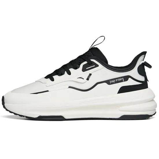 Anta C37 Series Cushioning Lightweight Wear Resistant Slip Resistant Low Top Sports Casual Shoes Women's White Black