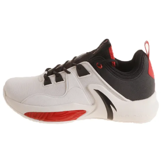 ANTA Swoosh 1.0 Basketball Shoes Men Low-Top White Black Red