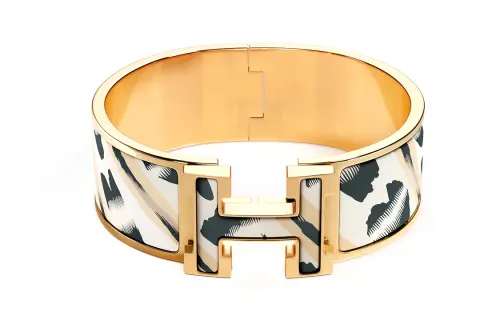 HERMES Clic H Enamel Bangles Women's Multicolor