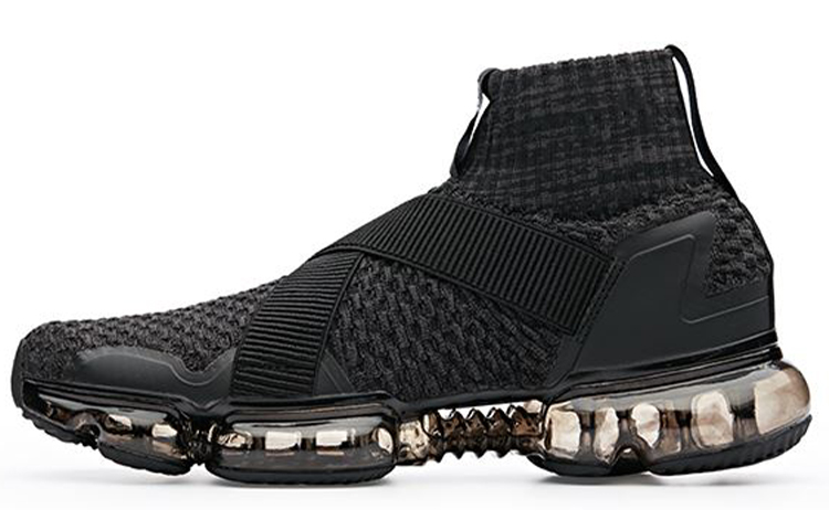 Anta SEEED Fashion Textile, Synthetic Leather Cushioning High top Running Shoes Men's Black