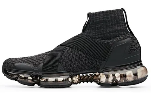 Anta SEEED Fashion Textile, Synthetic Leather Cushioning High top Running Shoes Men's Black
