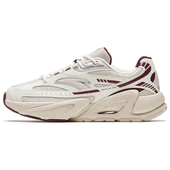 ANTA Millennium 6 Chunky Sneakers Women's Low-Top Beige Red