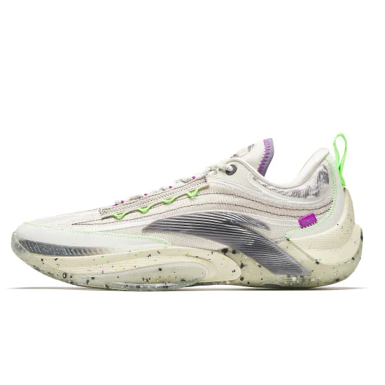 Anta Instant 1 ESG Cushioning Wear Resistant Low Top Basketball Shoes Men's Gray White
