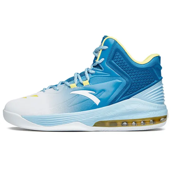 ANTA KT3 Basketball Shoes Men Mid Top Distant Mountain Blue/ANTA White/Jelly Yellow