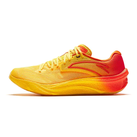 Anta Asphalt Road Fighter 2.0 Cushioning Wear Resistant Rebound Low Top Running Shoes Men's Yellow Orange