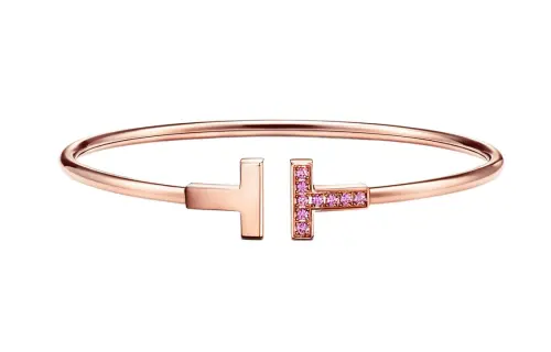 TIFFANY & CO. Tiffany, stone inlay, adjustable fuchsia bracelet