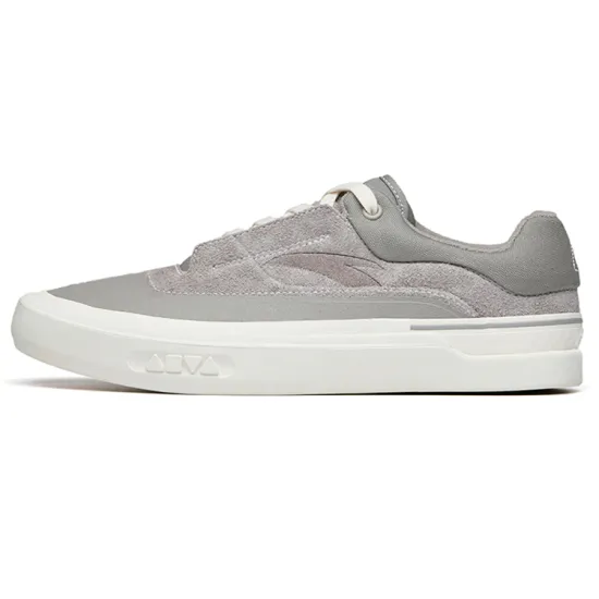 ANTA Ao Li Skateboard Shoes Men Low-Top Gray White