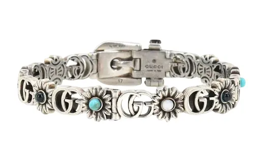 GUCCI Metal Bangles Unisex Silver