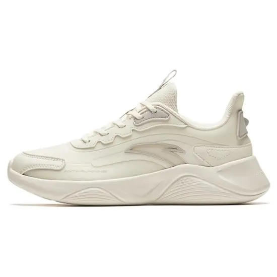Anta Lingyun Anti Slip And Wear Resistant Lightweight Low Top Casual Running Shoes Women's White