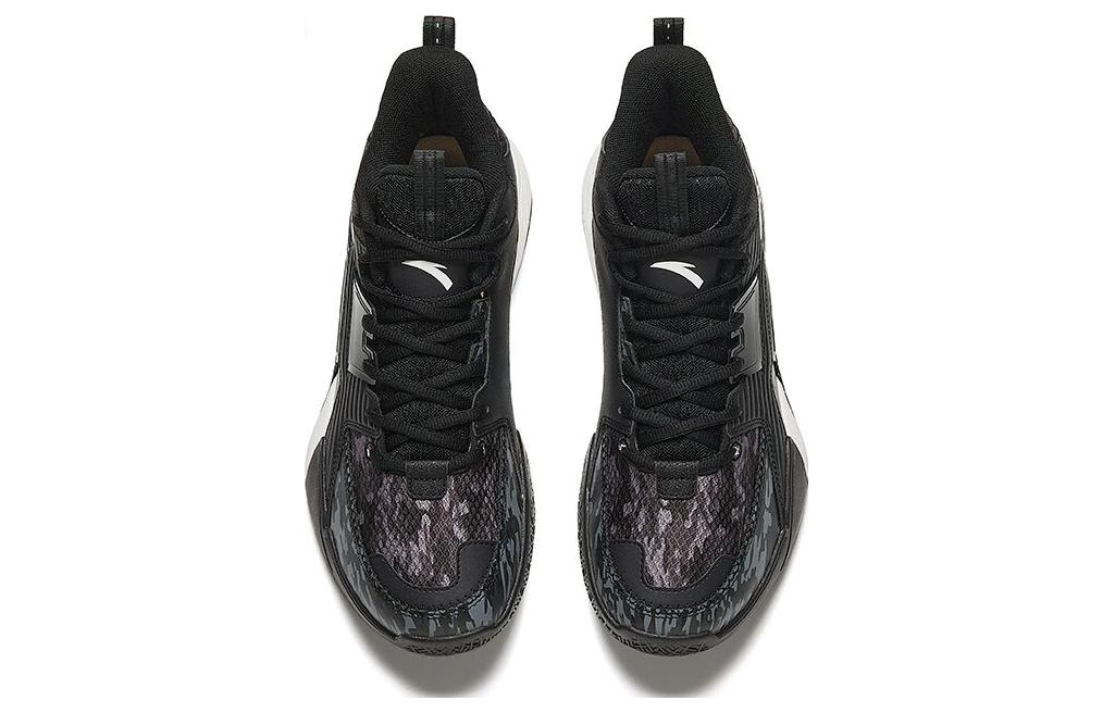 Anta 3 Abrasion Resistant Mid top Basketball Shoes Men’s Black Gray