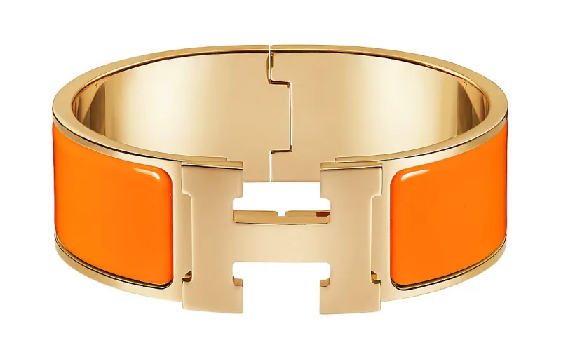 HERMES Clic Clac H Gold Plated Bangles Women's
