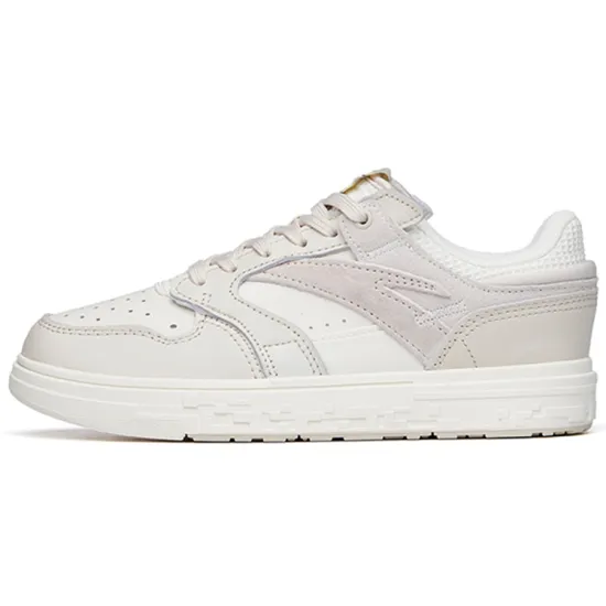 Anta Street Naughty Slip-Resistant Low-Top Skateboard Shoes Women's Gray White
