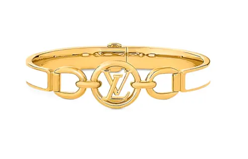 LOUIS VUITTON Brass, Enamel Bangles Unisex Gold