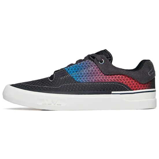 ANTA Ao Li Skateboard Shoes Men Low-Top Black Blue/Red