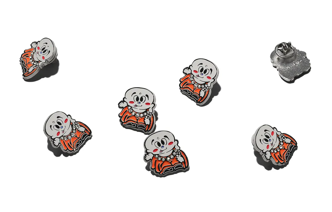 Supreme Enamel Brooches Unisex Silver