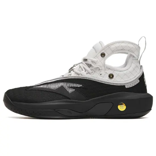 Anta KT8 Cushioning Anti Slip And Wear Resistant High Top Basketball Shoes Men's Black White