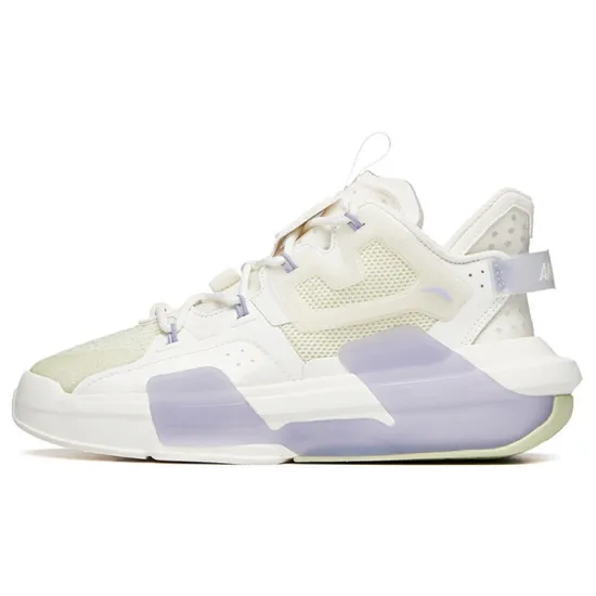 ANTA Bastard Casual Shoes Women's Low-Top Princess Green/Ivory White/Willow Purple