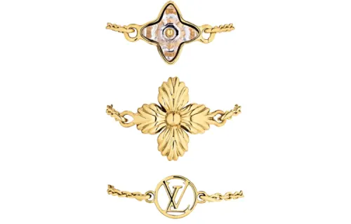 LOUIS VUITTON BLOOMING STRASS Artificial Diamond Rings Women's Gold