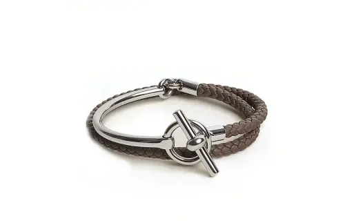 HERMES Glenan Bangles Women's Brown