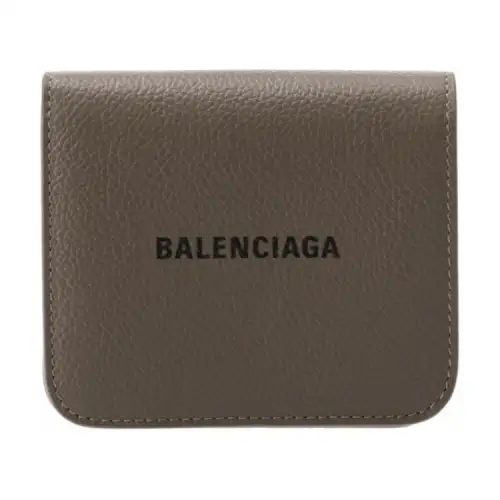 Balenciaga Calfskin Wallet Mini Women's Medium Gray