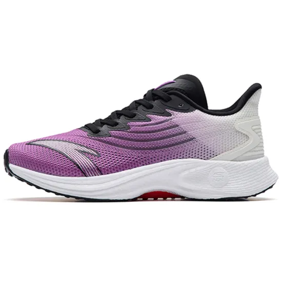 ANTA MACH 2.0 Running Shoes Women's Low-Top Fire Dragon Purple/Ivory White Black