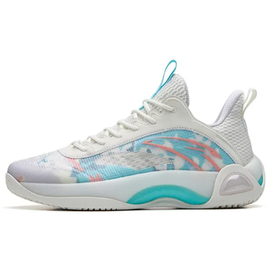 ANTA Cement Bubble 2.0 Basketball Shoes Men Low-Top White/Misty Purple