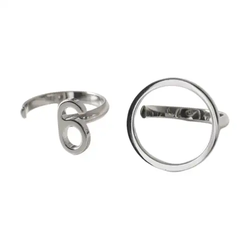 Maison Margiela Brass Rings Unisex Silver