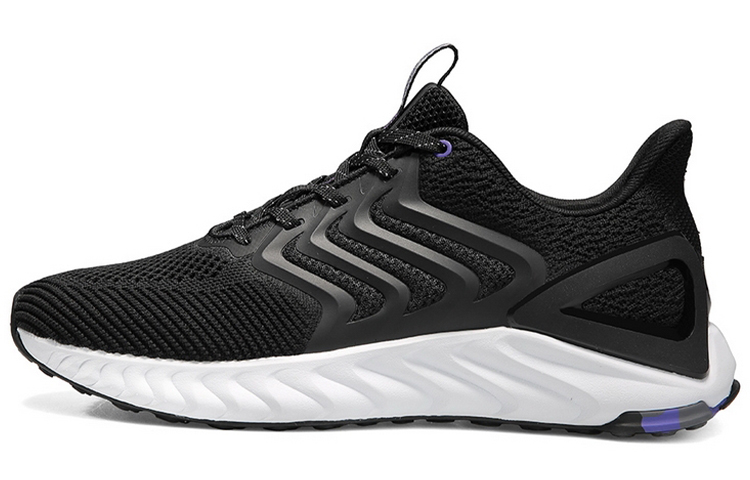 PEAK Fabric Rebound Cushioning Lightweight Abrasion Resistant Low top Running Shoes Men’s Black White
