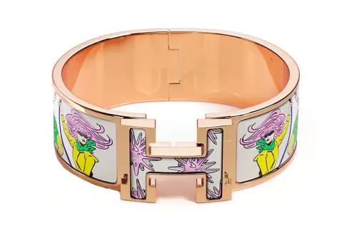HERMES Clic H Bangles Women's Gold